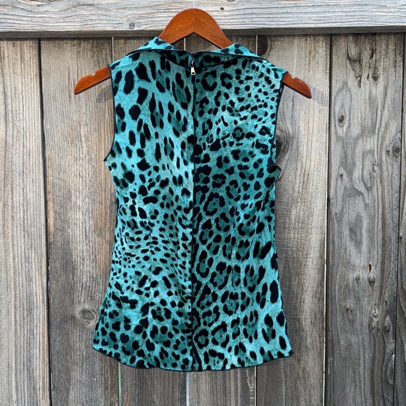 Dolce & Gabbana Silk Leopard Print Blouse Size 40 - Picture 2 of 9